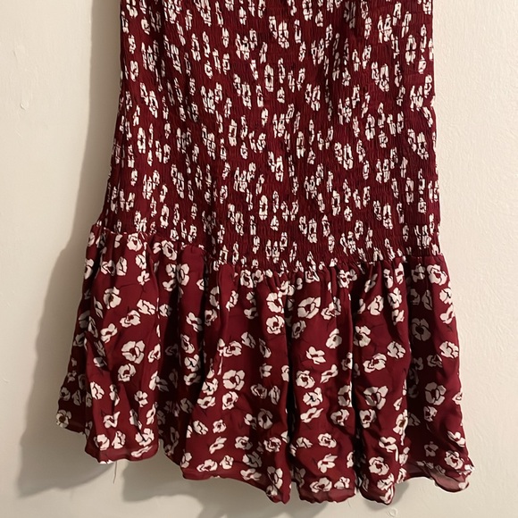 Zara floral burgundy dress NWOT - Picture 4 of 6